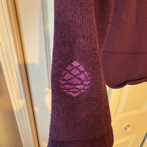 Stio Women's Rich Purple Mock Neck Sweater - Picture 4 of 5